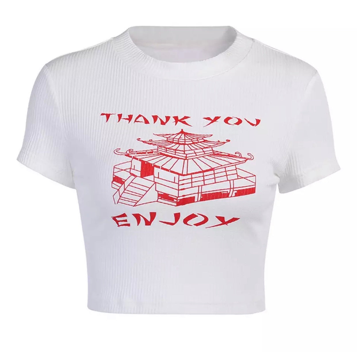 ENJOY Crop Top (white)