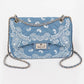 Denim Quilted Bandana Shoulder Bag