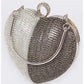 2 Tone Rhinestone Heart Clutch